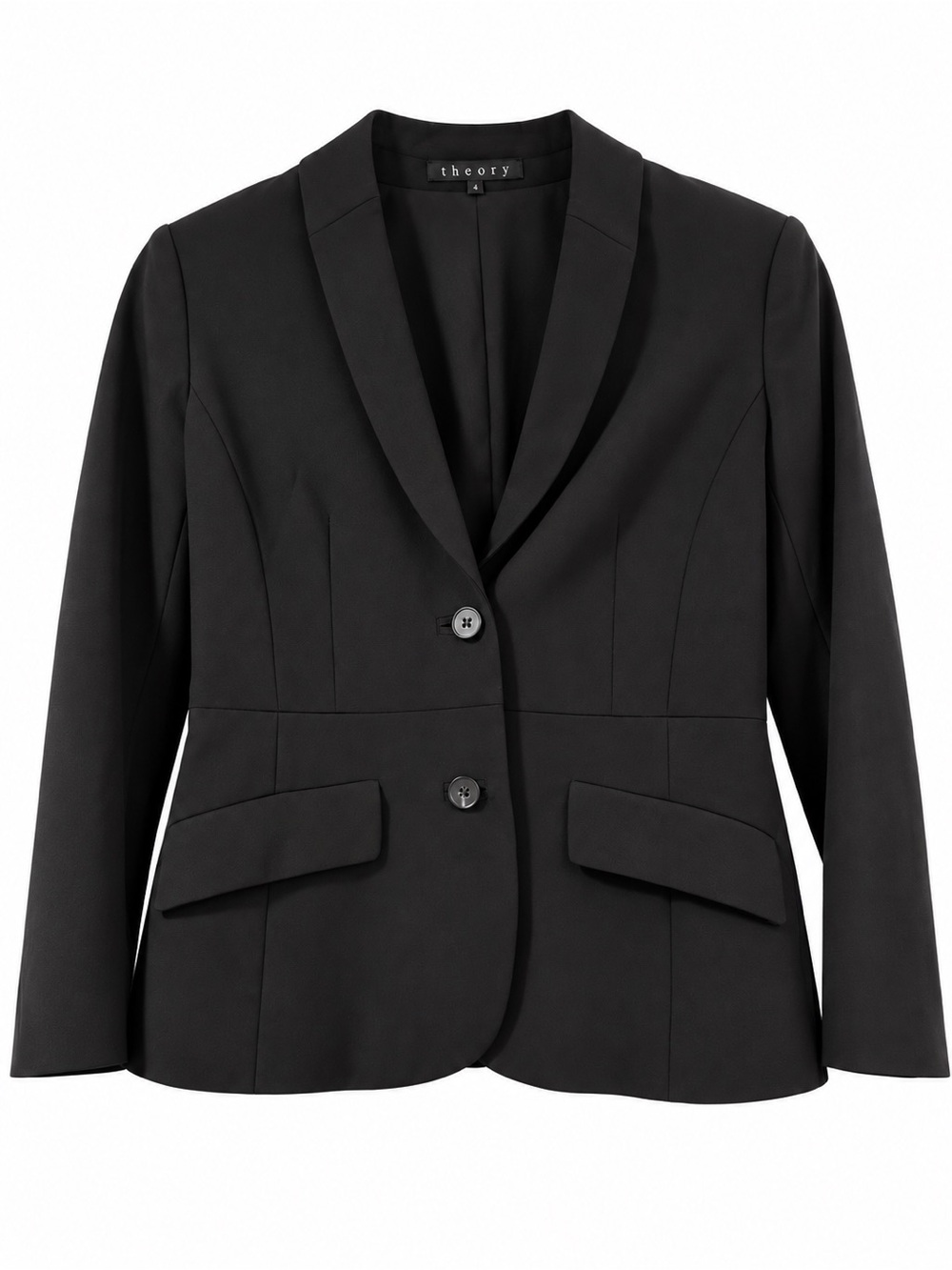 Theory Black Women's Tailored Wool Business Blazer 4